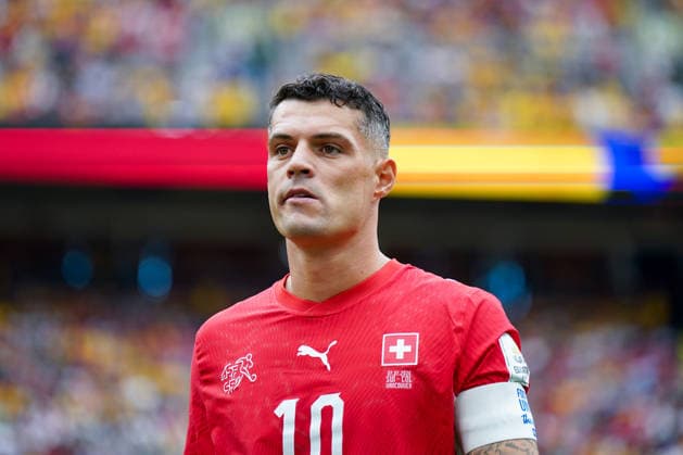 Kanada: Fußball FIFA World Cup, WM, Weltmeisterschaft, Fussball 2026, Achtelfinale - Schweiz vs Kolumbien - BC Place, Vancouver: Granit Xhaka (Schweiz, 10) *** Canada Soccer, 2026 FIFA World Cup, Round of 16: Switzerland vs. Colombia at BC Place, Vancouver; Granit Xhaka (Switzerland), 10 Copyright: xJOERANxSTEINSIEKx