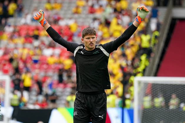 Kanada: Fußball FIFA World Cup, WM, Weltmeisterschaft, Fussball 2026, Achtelfinale - Schweiz vs Kolumbien - BC Place, Vancouver: Gregor Kobel (Schweiz, 1) *** Canada Soccer 2026 FIFA World Cup, Round of 16: Switzerland vs. Colombia at BC Place, Vancouver; Gregor Kobel (Switzerland), 1 Copyright: xJOERANxSTEINSIEKx
