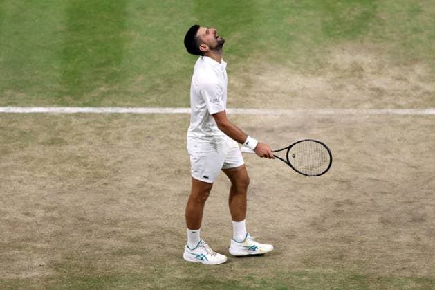 Novak Djokovic during his quarter-final match Wimbledon Tennis Championships, Day 9, The All England Lawn Tennis and Croquet Club, London, UK - 07 Jul 2026London The All England Lawn Tennis and United Kingdom  Copyright: xKieranxMcManus Shutterstockx 16978030gi