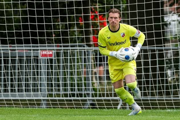 HAAKSBERGEN , 07-07-2026 , Ontmoetingspark De Greune , season 2026 2027 , Dutch pre-season football , friendly match between FC Utrecht and Apollon FC , picture shows FC Utrecht goalkeeper goalkeeper Michael Brouwer Utrecht - Apollon  x204915598x Copyright: