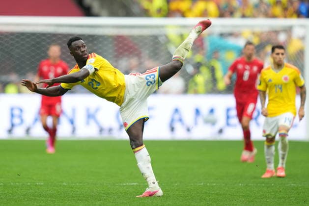 Switzerland v Colombia - FIFA World Cup, WM, Weltmeisterschaft, Fussball 2026 - Round of 16 VANCOUVER, CANADA - JULY 07: Davinson Sanchez (23) of Colombia in action during the 2026 FIFA World Cup Round of 16 match between Switzerland and Colombia at BC Place in Vancouver, British Columbia, Canada, on July 07, 2026. Ercin Erturk Anadolu British Columbia Canada. Editorial use only. Please get in touch for any other usage.  Copyright: x2026xAnadoluxErcinxErturkx