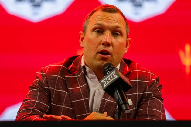July 7, 2026, Frisco, Texas, USA: FRISCO, TX : Arizona State head football coach KENNY DILINGHAM addresses the media during the 2026 Monster Energy Big 12 Media Days at the Ford Center in Frisco on Tuesday. 2026 Big 12 Media Days  - ZUMAm257 20260707_zsp_m257_050 Copyright: xBrianxMcLeanx