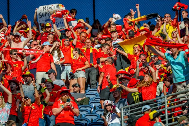 July 6, 2026, Seattle, Washington, USA: Belgium fans celebrate a Belgium victory after the match between USA and Belgium in the World Cup 2026 at Seattle Stadium, Seattle, Washington USA And Belgium  - ZUMAj111 20260706_zsp_j111_098 Copyright: xTomxJonesx