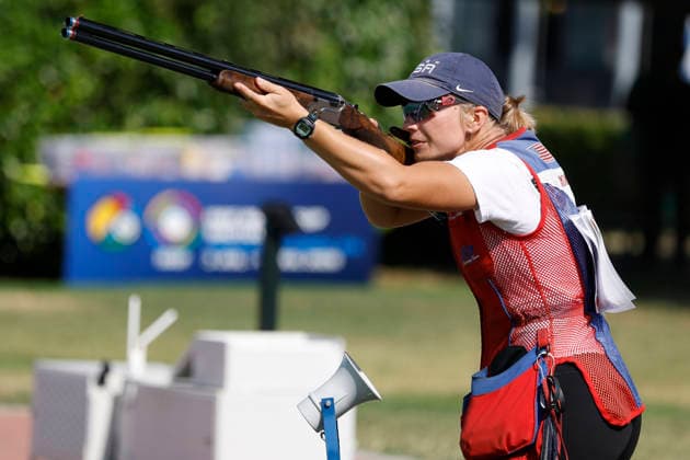 ISSF World Cup Shotgun - Day Three Simonton Samantha of the United States shoots during the ISSF World Cup Shotgun day three at the Concaverde Shooting Range in Lonato del Garda, Italy, on July 7, 2026. Lonato del Garda Brescia Italy  Copyright: xRichardxMorganox originalFilename:morgano-issfworl260707_npZSM.jpg