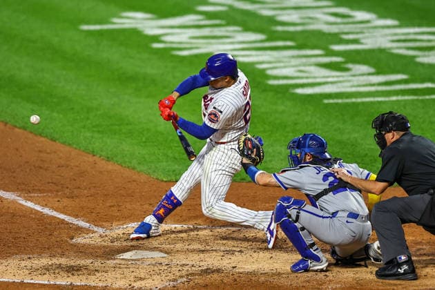 MLB, Baseball Herren, USA Kansas City Royals Vs. New York Mets Juan Soto 22 of the New York Mets hits a three-run home run during the fourth inning of a baseball game against the Kansas City Royals at Citi Field in Corona, New York, on July 7, 2026. New York City New York United States  Copyright: xGordonxDonovanx originalFilename:donovan-mlbkansa260707_np25X.jpg
