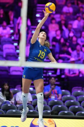 Volleyball Nations League Hong Kong 2026 - Day 1 Anna Artyshuk (No.19) from team Ukraine during the match between Italy and Ukraine Volleyball Nations League Hong Kong 2026 on July 8, 2026 in Hong Kong. (Photo by Ellan Mad Nexpher Images) Hong Kong