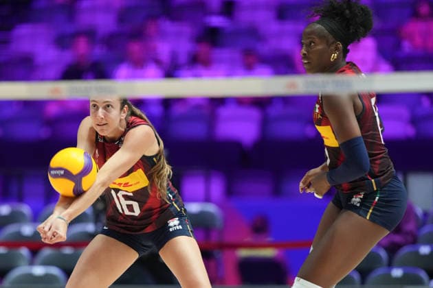Volleyball Nations League Hong Kong 2026 - Day 1 Stella Nervini (No.16) from team Italy during the match between Italy and Ukraine Volleyball Nations League Hong Kong 2026 on July 8, 2026 in Hong Kong. (Photo by Ellan Mad Nexpher Images) Hong Kong