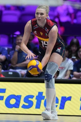 Volleyball Nations League Hong Kong 2026 - Day 1 Sarah Luisa Fahr (No.19) from team Italy during the match between Italy and Ukraine Volleyball Nations League Hong Kong 2026 on July 8, 2026 in Hong Kong. (Photo by Ellan Mad Nexpher Images) Hong Kong