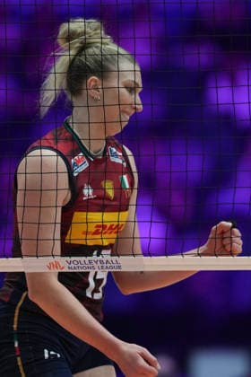 Volleyball Nations League Hong Kong 2026 - Day 1 Sarah Luisa Fahr (No.19) from team Italy during the match between Italy and Ukraine Volleyball Nations League Hong Kong 2026 on July 8, 2026 in Hong Kong. (Photo by Ellan Mad Nexpher Images) Hong Kong