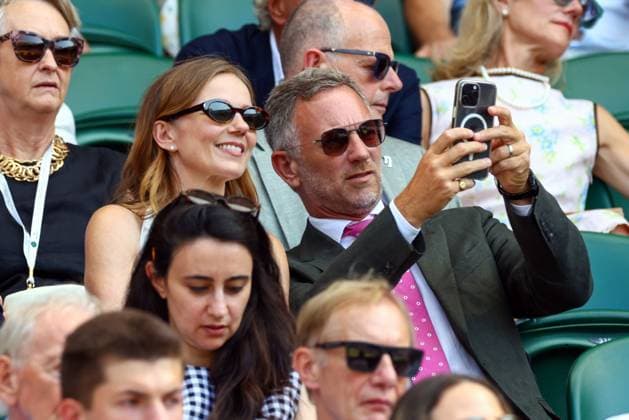 Geri Halliwell and Christian Horner watching the action on Centre Court Wimbledon Tennis Championships, Day 10, The All England Lawn Tennis and Croquet Club, London, UK - 08 Jul 2026London The All England Lawn Tennis and United Kingdom  Copyright: xJamesxMarsh Shutterstockx 16978036es