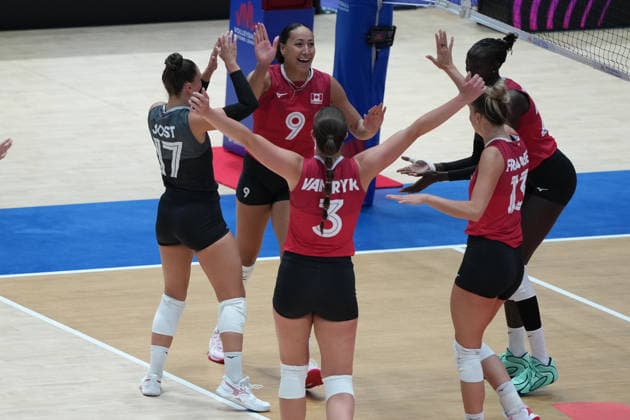 Volleyball Nations League Hong Kong 2026 - Day 1 Team Canada during the match between Canada and China at Volleyball Nations League Hong Kong 2026 on July 8, 2026 in Hong Kong. (Photo by Ellan Mad Nexpher Images) Hong Kong