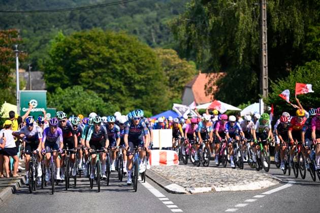 Tour de France 2026 Stage 5 PAU, FRANCE - JULY 08 : illustration picture peloton during stage 5 of the 113rd edition of Tour de France an UCI World Tour 2.UWT cycling road race stage for Men Elite of 158 km with start in Lannemezan and finish in Pau on July 8, 2026 in Pau, France, 08 07 2026 ( Motordriver Kurt Vandenborre - Pau France  Copyright: xTomasxSiskx