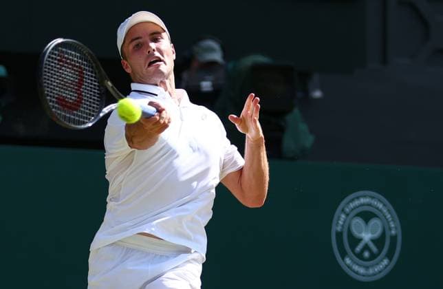 Arthur Fery during his Semi-Final match Wimbledon Tennis Championships, Day 10, The All England Lawn Tennis and Croquet Club, London, UK - 08 Jul 2026London The All England Lawn Tennis and United Kingdom  Copyright: xKieranxMcManus Shutterstockx 16978034bm