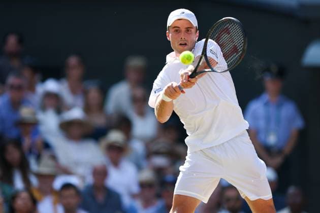 Arthur Fery during his Semi-Final match Wimbledon Tennis Championships, Day 10, The All England Lawn Tennis and Croquet Club, London, UK - 08 Jul 2026London The All England Lawn Tennis and United Kingdom  Copyright: xKieranxMcManus Shutterstockx 16978034cl