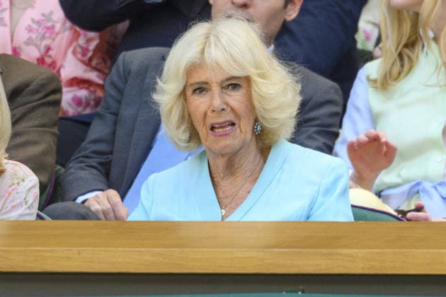 Wimbledon Tennis Championships 2026 - Day 10 LONDON, UNITED KINGDOM - JULY 08: Queen Camilla watches tennis on Centre Court during day ten of the 2026 Wimbledon Tennis Championships at the All England Lawn Tennis and Croquet Club in London, United Kingdom, on July 8, 2026. Ray Tang Anadolu London United Kingdom. Editorial use only. Please get in touch for any other usage.  Copyright: x2026xAnadoluxRayxTangx