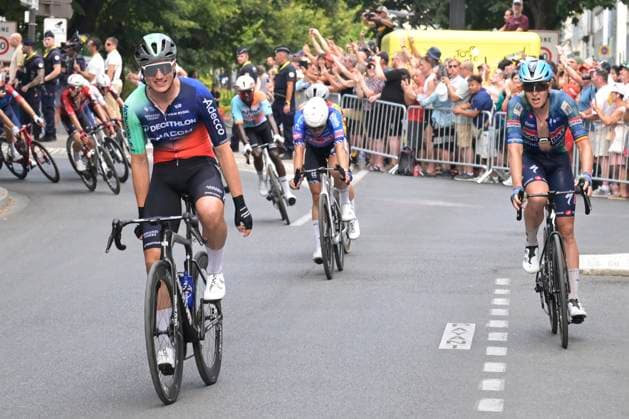 Tour de France 2026 Stage 5 PAU, FRANCE - JULY 08 : Kooij Olav (NED) of Decathlon CMA CGM Team during stage 5 of the 113rd edition of Tour de France an UCI World Tour 2.UWT cycling road race stage for Men Elite of 158 km with start in Lannemezan and finish in Pau on July 8, 2026 in Pau, France, 08 07 2026 Pau France  Copyright: xDavidxPintensx