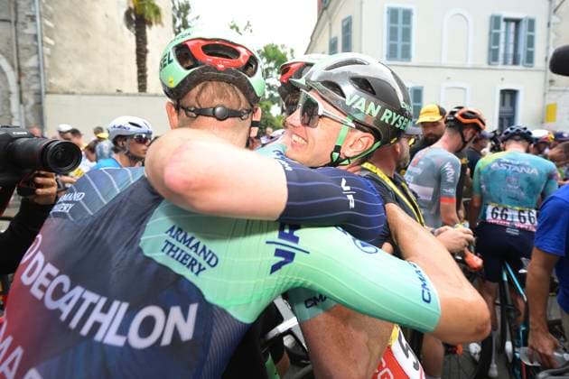 Tour de France 2026 Stage 5 PAU, FRANCE - JULY 08 : Kooij Olav (NED) of Decathlon CMA CGM Team during stage 5 of the 113rd edition of Tour de France an UCI World Tour 2.UWT cycling road race stage for Men Elite of 158 km with start in Lannemezan and finish in Pau on July 8, 2026 in Pau, France, 08 07 2026 Pau France  Copyright: xDavidxPintensx
