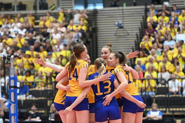 Volleyball, Women's, European League, Sweden v Slovenia