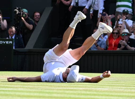 The Championships Wimbledon 2026 The Championships Wimbledon 2026 Day 10 08 07 2026 Arthur Fery (GBR) wins quarter final match beating Flavio Cobolli (ITA) in straight sets. Photo:- Roger Parker International Sports Fotos Ltd London UK Copyright: xx
