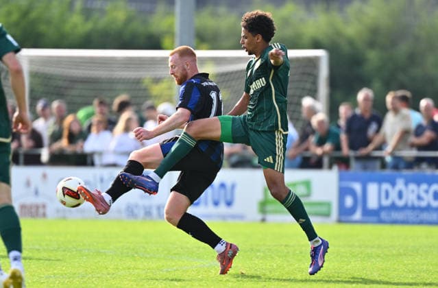 08.07.2026 - Fussball - Saison 2026 2027 - Testspiel Freundschaftsspiel Vorbereitungsspiel - SC Eltersdorf ( SCE Quecken ) - SpVgg Greuther Fürth ( Kleeblatt ) - - Sportfoto Zink - xwoxzix - regulations prohibit any use of photographs as image sequences and or quasi-video - only for editorial use - Paul Will (13, SpVgg Greuther Fürth ) Karim Said (13, SC Eltersdorf )e13 *** July 8, 2026 Soccer Season 2026–2027 Exhibition Match Friendly Match Preseason Match SC Eltersdorf SCE Quecken SpVgg Greuther Fürth Kleeblatt Sports Photo Zink xwoxzix Regulations prohibit any use of photographs as image sequences and or quasi-video; for editorial use only for editorial use only. Paul Will 13, SpVgg Greuther Fürth; Karim Said 13, SC Eltersdorf e13