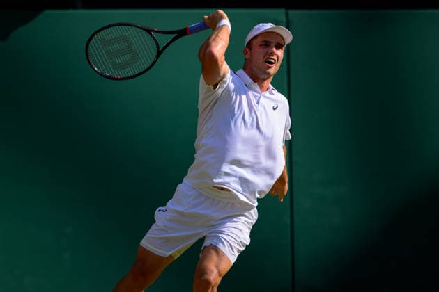 Day Ten: The Championships - Wimbledon 2026 LONDON, ENGLAND JULY 08 - Arthur Fery of Great Britain during Gentlemen s Quarter Final against Flavio Cobolli of Italy at The Wimbledon Lawn Tennis Championship at Wimbledon on July 08, 2026 in London, England. (Photo by Keeran Marquis)  Copyright: xKeeranxMarquis Fotoarena SPPx Sportspressphoto_SPR187637