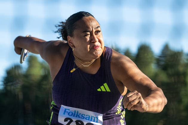 260708 Vanessa Kamga Hässelby SK deltar i damernas diskus under friidrottstävlingen Folksam Grand Prix den 8 juli 2026 i Karlstad. *** July 8, 2026: Vanessa Kamga of Hässelby SK will compete in the women s discus throw at the Folksam Grand Prix track and field meet in Karlstad  Copyright: FREDRIKxKARLSSON BB260708FK054