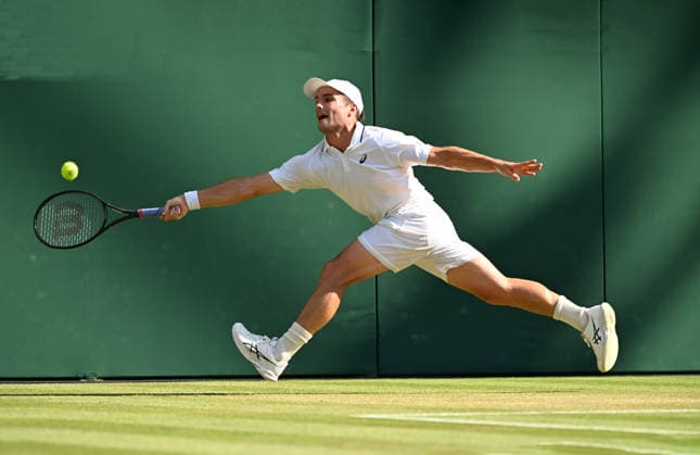 The Championships Wimbledon 2026 The Championships Wimbledon 2026 Day 10 08 07 2026 Arthur Fery (GBR) wins quarter final match beating Flavio Cobolli (ITA) in straight sets. Photo:- Roger Parker International Sports Fotos Ltd London UK Copyright: xx