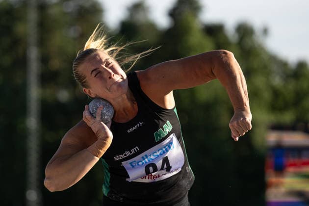 260708 Fanny Roos Malmö AI deltar i damernas kula under friidrottstävlingen Folksam Grand Prix den 8 juli 2026 i Karlstad. *** July 8, 2026: Fanny Roos of Malmö AI will compete in the women’s shot put at the Folksam Grand Prix track and field meet on July 8, 2026, in Karlstad  Copyright: FREDRIKxKARLSSON BB260708FK064