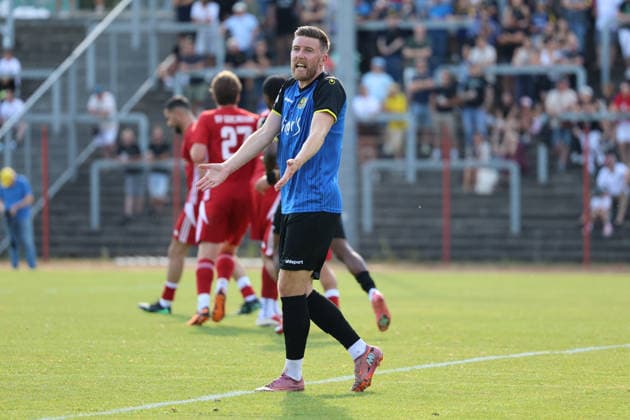 08.07.2026, Fussball, Herren, Saison 2026 2027, Testspiel, Freundschaftsspiel, SV Geislautern - 1. FC Saarbrücken, Christian Kühlwetter (1. FC Saarbrücken) Völklingen Hermann-Neuberger-Stadion Saarland Deutschland (DEU) *** July 8, 2026, Soccer, Men s, 2026–2027 Season, Exhibition Match, Friendly Match, SV Geislautern vs. 1. FC Saarbrücken, Christian Kühlwetter, 1. FC Saarbrücken, Hermann Neuberger Stadium, Völklingen, Saarland, Germany, DEU Copyright: xSebastianxBachx