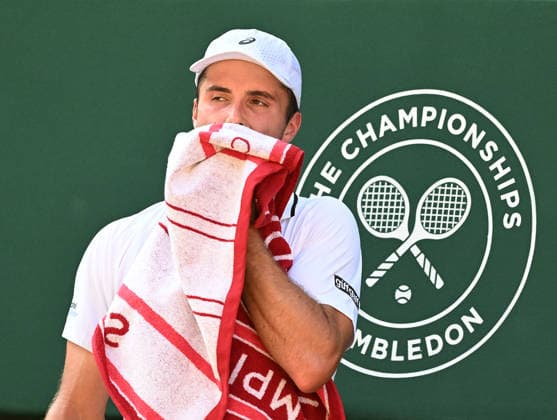 The Championships Wimbledon 2026 The Championships Wimbledon 2026 Day 10 08 07 2026 Arthur Fery (GBR) wins quarter final match beating Flavio Cobolli (ITA) in straight sets. Photo:- Roger Parker International Sports Fotos Ltd London UK Copyright: xx