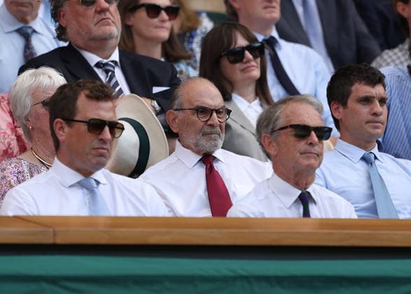 RECORD DATE NOT STATED 8th July 2026; All England Lawn Tennis and Croquet Club, London, England; Wimbledon Tennis Tournament, Day Ten; Actor David Suchet in the royal box JohnxPatrickxFletcher