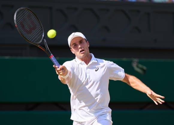 2026 Wimbledon, July 08, Quarterfinal LONDON, - JULY 8: Arthur Fery of Great Britain plays a shot against Flavio Cobolli of Italy during the 2026 Wimbledon, July 08, Quarterfinal at The all England club, Wimbledon on July 8, 2026 in London, GBR. London The all England club, Wimbledon GBR Copyright: xPeterxvanxdenxBerg ISIxPhotosx 9471