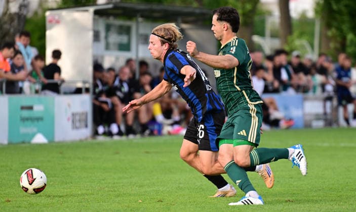 08.07.2026 - Fussball - Saison 2026 2027 - Testspiel Freundschaftsspiel Vorbereitungsspiel - SC Eltersdorf ( SCE Quecken ) - SpVgg Greuther Fürth ( Kleeblatt ) - - Sportfoto Zink - xwoxzix - regulations prohibit any use of photographs as image sequences and or quasi-video - only for editorial use - Philipp Müller (36, SpVgg Greuther Fürth ) Patrick Ort (14, SC Eltersdorf ) *** July 8, 2026 Soccer Season 2026–2027 Exhibition Match Friendly Match Preseason Match SC Eltersdorf SCE Quecken SpVgg Greuther Fürth Kleeblatt Sports Photo Zink xwoxzix Regulations prohibit any use of photographs as image sequences and or quasi-video; for editorial use only for editorial use only. Philipp Müller 36, SpVgg Greuther Fürth; Patrick Ort 14, SC Eltersdorf