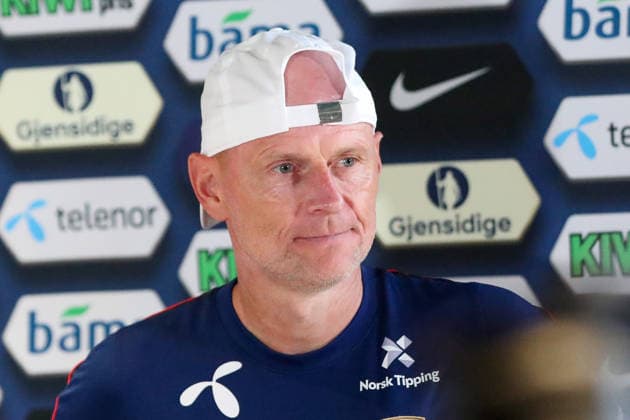 FT LAUDERDALE, FL - JULY 08: Stale Solbakken of Norway attends a media conference before a Norway team training session in preparation for a FIFA World Cup, WM, Weltmeisterschaft, Fussball 26 Quarter-Final game between Norway and England on July 8, 2026 at at the Inter Miami CF Stadium, Fort Lauderdale, Florida.(Photo by Chris Arjoon) SOCCER: JUL 08 FIFA World Cup 26 - Norway Training EDITORIAL USE ONLY Icon26070800000001