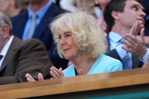 2026-07-08 The Championships - Wimbledon 2026 - Day Ten LONDON, UNITED KINGDOM - JULY 8: Queen Camilla is seen attending in the Royal Box during Day Ten of the The Championships - Wimbledon 2026 at All England Lawn Tennis and Croquet Club on July 8, 2026 in London, England. (Photo by Marleen Fouchier BSR Agency) London United Kingdom Content not available for redistribution in The Netherlands directly or indirectly through any third parties. Copyright: xBSRxAgencyx