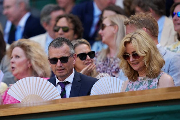 2026-07-08 The Championships - Wimbledon 2026 - Day Ten LONDON, UNITED KINGDOM - JULY 8: Former tennis player Richard Krajicek and Daphne Krajicek are seen attending in the Royal Box during Day Ten of the The Championships - Wimbledon 2026 at All England Lawn Tennis and Croquet Club on July 8, 2026 in London, England. (Photo by Marleen Fouchier BSR Agency) London United Kingdom Content not available for redistribution in The Netherlands directly or indirectly through any third parties. Copyright: xBSRxAgencyx
