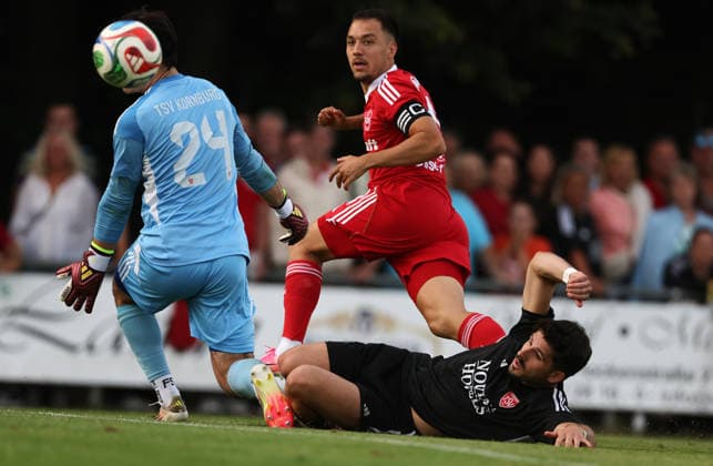 Tor Justvan , Freundschaftsspiel TSV Kornburg-1.FCN Nürnberg , , Fußball , 2.Bundesliga in Kornburg , Nürnberg , Bayern , Deutschland . Juli 08 , 2026 . Photo by: Davide Elias IPA Photo Pressefoto DENL Copyright: xDavidexEliasx