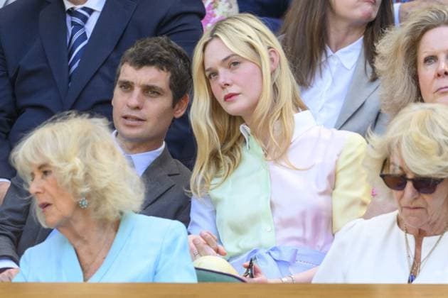 Wimbledon Tennis Championships 2026 - Day 10 LONDON, UNITED KINGDOM - July 08: Gus Wenner ands actress Elle Faning watch centre court tennis from the Royal Box during day 10 of The Wimbledon Tennis Championships at All England Lawn Tennis and Croquet Club on July 08, 2026 in London, United Kingdom. Ray Tang Anadolu London United Kingdom. Editorial use only. Please get in touch for any other usage.  Copyright: x2026xAnadoluxRayxTangx