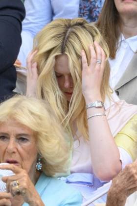 Wimbledon Tennis Championships 2026 - Day 10 LONDON, UNITED KINGDOM - July 08: Gus Wenner ands actress Elle Faning watch centre court tennis from the Royal Box during day 10 of The Wimbledon Tennis Championships at All England Lawn Tennis and Croquet Club on July 08, 2026 in London, United Kingdom. Ray Tang Anadolu London United Kingdom. Editorial use only. Please get in touch for any other usage.  Copyright: x2026xAnadoluxRayxTangx