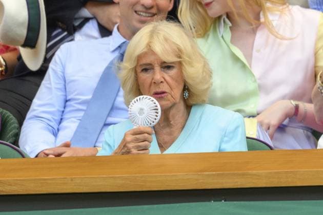 Wimbledon Tennis Championships 2026 - Day 10 LONDON, UNITED KINGDOM - July 08: Queen Camilla watches centre court tennis from the Royal Box during day 10 of The Wimbledon Tennis Championships at All England Lawn Tennis and Croquet Club on July 08, 2026 in London, United Kingdom. Ray Tang Anadolu London United Kingdom. Editorial use only. Please get in touch for any other usage.  Copyright: x2026xAnadoluxRayxTangx