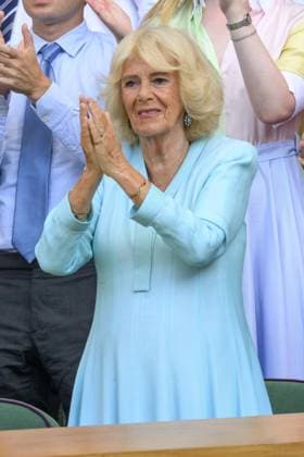 Wimbledon Tennis Championships 2026 - Day 10 LONDON, UNITED KINGDOM - July 08: Queen Camilla watches centre court tennis from the Royal Box during day 10 of The Wimbledon Tennis Championships at All England Lawn Tennis and Croquet Club on July 08, 2026 in London, United Kingdom. Ray Tang Anadolu London United Kingdom. Editorial use only. Please get in touch for any other usage.  Copyright: x2026xAnadoluxRayxTangx
