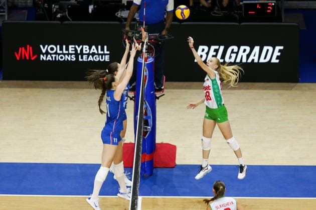 Serbia v Bulgaria - Women s Volleyball Nations League BELGRADE, SERBIA - JULY 8: Players in action during the 2026 FIVB Volleyball Women s Nations League match between the Serbia and Bulgaria in Belgrade, Serbia, on July 8, 2026. Filip Stevanovic Anadolu Belgrade Serbia. Editorial use only. Please get in touch for any other usage.  Copyright: x2026xAnadoluxFilipxStevanovicx