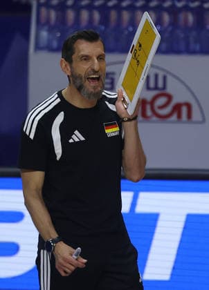 08.07.2026 Belgrade(Serbia) Czechia Czech Republic-Germany Nations League women s volleyball Giulio Cesare Bregoli Germany coach :