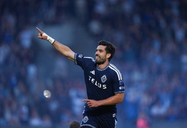 July 8, 2026, Burnaby, Bc, CANADA: Vancouver Whitecaps Brian White celebrates his goal during the second half of a Canadian Championship quarterfinal soccer match against Cavalry FC, in Burnaby, B.C., on Wednesday, July 8, 2026. Canada News - July 8, 2026  - ZUMAc35_ 20260708_zaf_c35_084 Copyright: xDarrylxDyckx