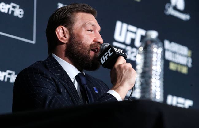 UFC 329 press conference, PK, Pressekonferenz T-Mobile Arena, Las Vegas, Nevada, United States 8 7 2026 Conor McGregor Conor McGregor 8 7 2026  Copyright: xTomxHoganx-xHoganphotos.comx916x947x8354xtomhoganphotos@gmail.comx McgregorHollowayMediaDay_Hoganphotos16033