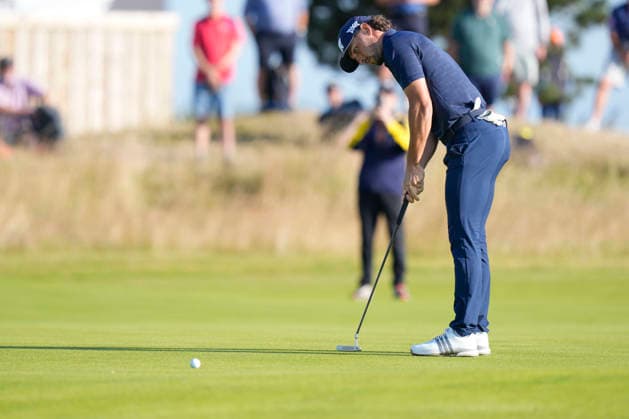 NORTH BERWICK, SCOTLAND - JULY 9: Marco Penge putts on the eleventh green during Round 1 of the Genesis Scottish Open at the Renaissance Club, North Berwick on July 9, 2026 in North Berwick, Scotland Genesis Scottish Open Round 1