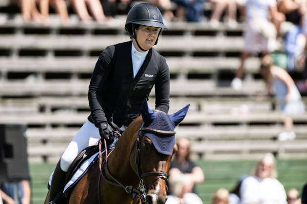 260709 Amanda Landeblad of Sweden with horse Springfield competes in Falsterbo Grand Prix qualification during Falsterbo Horse Show on July 9, 2026 in Falsterbo. Photo: Avdo Bilkanovic BILDBYRAN COP 115 AB0378 ridsport equestrian falsterbo horse show ridsportlaget bbeng hoppning *** July 9, 2026: Amanda Landeblad of Sweden, riding Springfield, competes in the Falsterbo Grand Prix qualifier during the Falsterbo Horse Show on July 9, 2026 in Falsterbo. Photo by Avdo Bilkanovic, BILDBYRAN COP 115 AB0378. equestrian sports, Falsterbo Horse Show, Ridsportlaget BBENG, show jumping  Copyright: AVDOxBILKANOVIC BB260709AB004