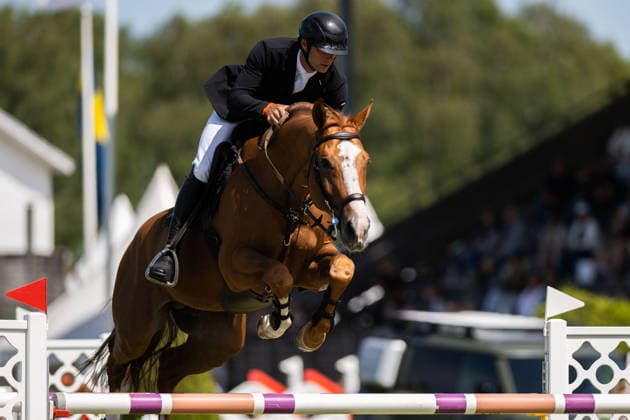 260709 Richard Vogel of Germany with horse For Space competes in Falsterbo Grand Prix qualification during Falsterbo Horse Show on July 9, 2026 in Falsterbo. Photo: Avdo Bilkanovic BILDBYRAN COP 115 AB0378 ridsport equestrian falsterbo horse show ridsportlaget bbeng hoppning *** July 9, 2026: Richard Vogel of Germany, riding For Space, competes in the Falsterbo Grand Prix qualifier during the Falsterbo Horse Show on July 9, 2026 in Falsterbo. Photo by Avdo Bilkanovic, BILDBYRAN COP 115 AB0378. equestrian sports, Falsterbo Horse Show, Ridsportlaget BBENG, show jumping  Copyright: AVDOxBILKANOVIC BB260709AB036