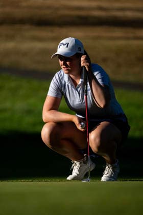 RECORD DATE NOT STATED 9th July 2026; Evian Resort Golf Club, Evian-les-Bains, France: 2026 Amundi Evian Championship Womens Golf, Day One; Lottie Woad (ENG) in action during the first round DavidxEmm