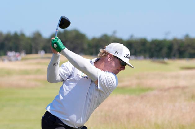 NORTH BERWICK, SCOTLAND - JULY 9: Charley Hoffman plays from the sixteenth tee during Round 1 of the Genesis Scottish Open at the Renaissance Club, North Berwick on July 9, 2026 in North Berwick, Scotland Genesis Scottish Open Round 1